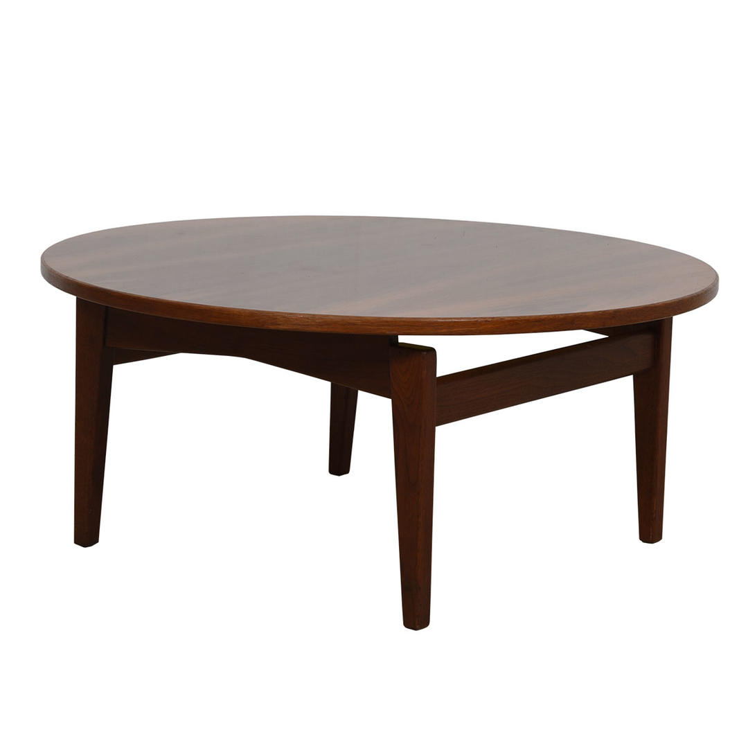 MCM Walnut Round Coffee Table Modern Mobler Takoma DC / Kensington MD