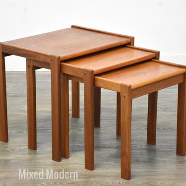Danish Teak Nesting Side Tables- set of 3 