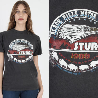 1988 Sturgis Motorcycle Rally T Shirt 80s South Dakota Biker T Shirt Vintage 80s Black Hills Motor Classic Girls Mens SD 50 50 Toms Tees 