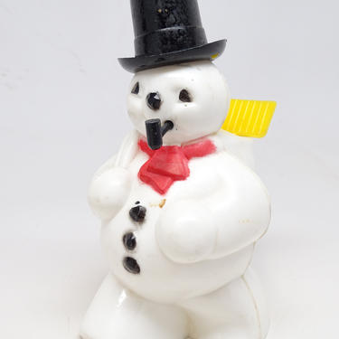 Vintage 1950's Rosbro Plastic Frosty the Snowman with Pipe and ...