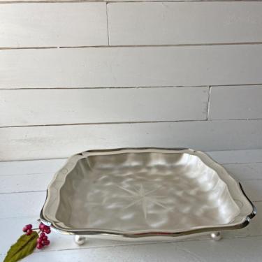 Vintage WMF IKORA Silver Plated Bowl With Atomic Star With Feet // Midcentury Silver Tray, Dish, Centerpiece // Perfect Gift 