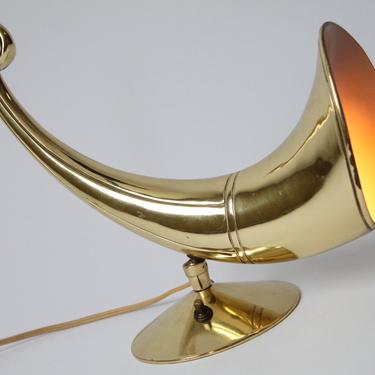 LAUREL TABLE LAMP thick casted brass mid century vintage retro 1950 era 
