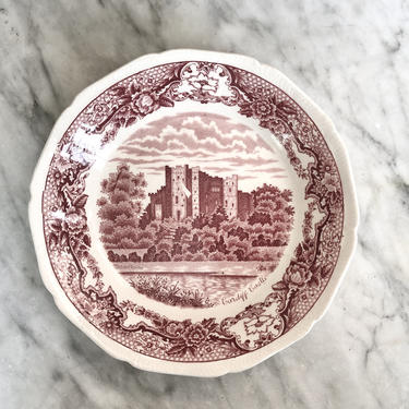 Royal Swan Historic Castles Pink Transferware Bowl 