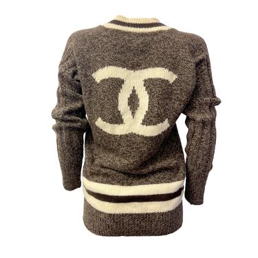 Chanel Brown Logo Sweater