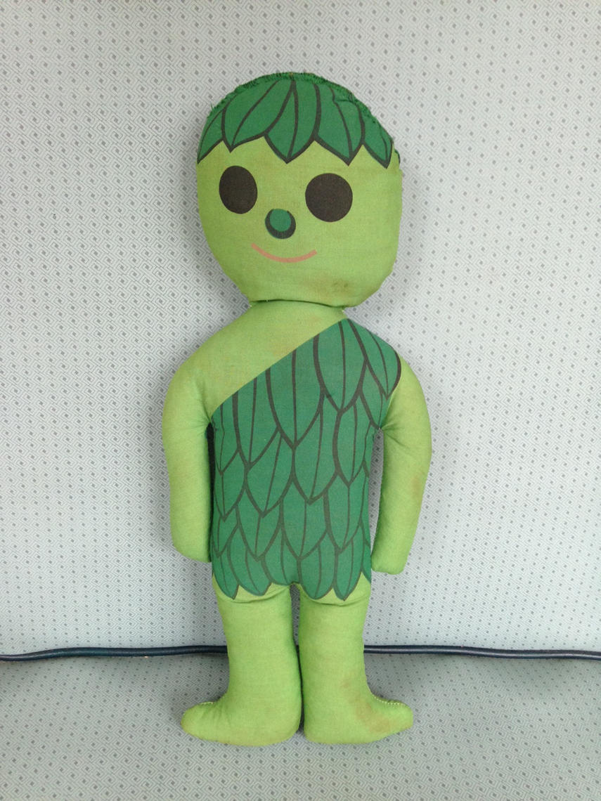 Vintage Sprout Jolly Green Giant Rag Doll Promotional Advertising 1970s 16 Retro Warehouse Newburyport MA