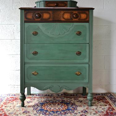 Green Antique Dresser