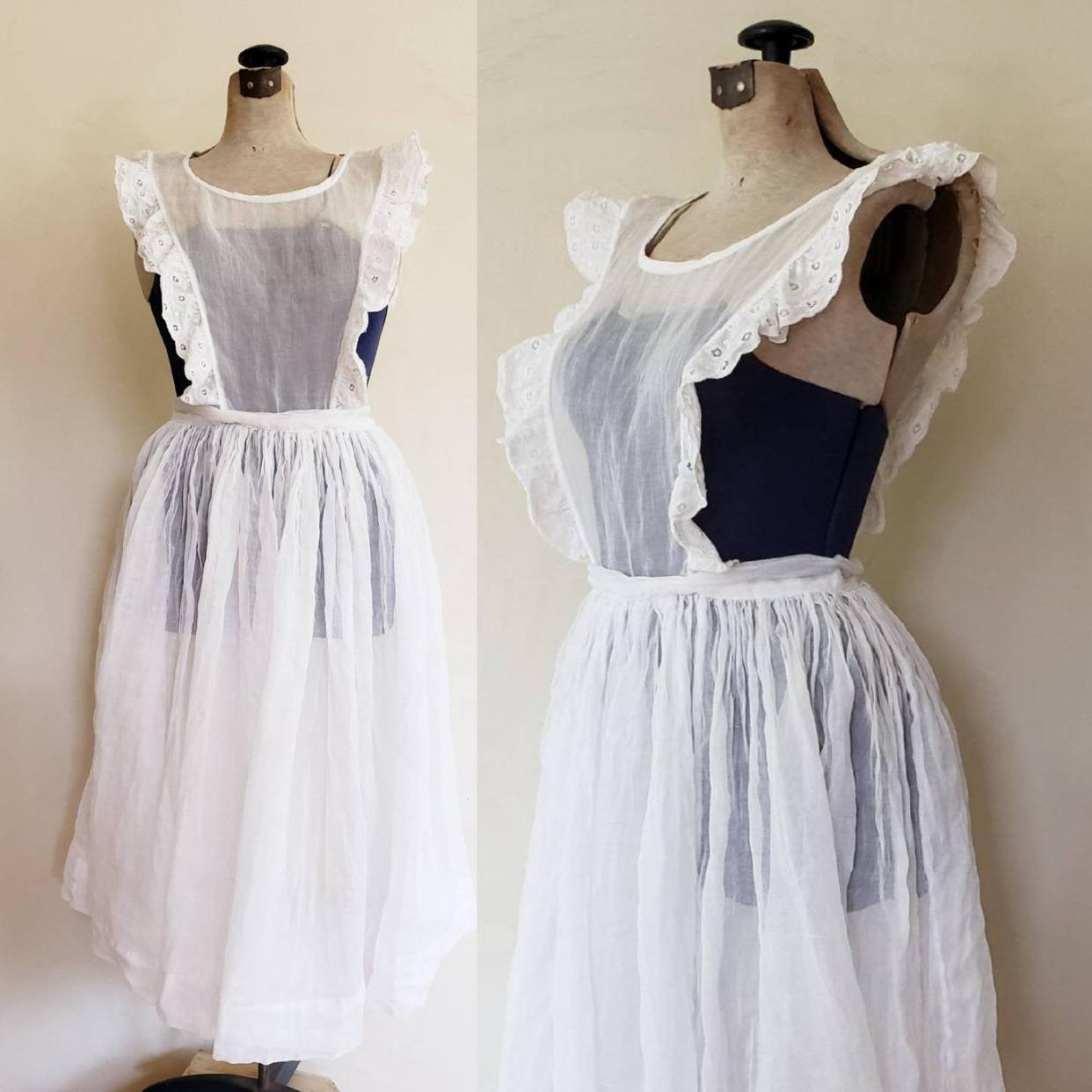 chinese dress ladies Amazon.com: aromm Cute Cotton Apron Frilly Lace Ruffle Adjustable Pinafore Apron  Dress with Pockets for Cooking Baking Cleaning Gardening, Beige : Home &  Kitchen main image 0