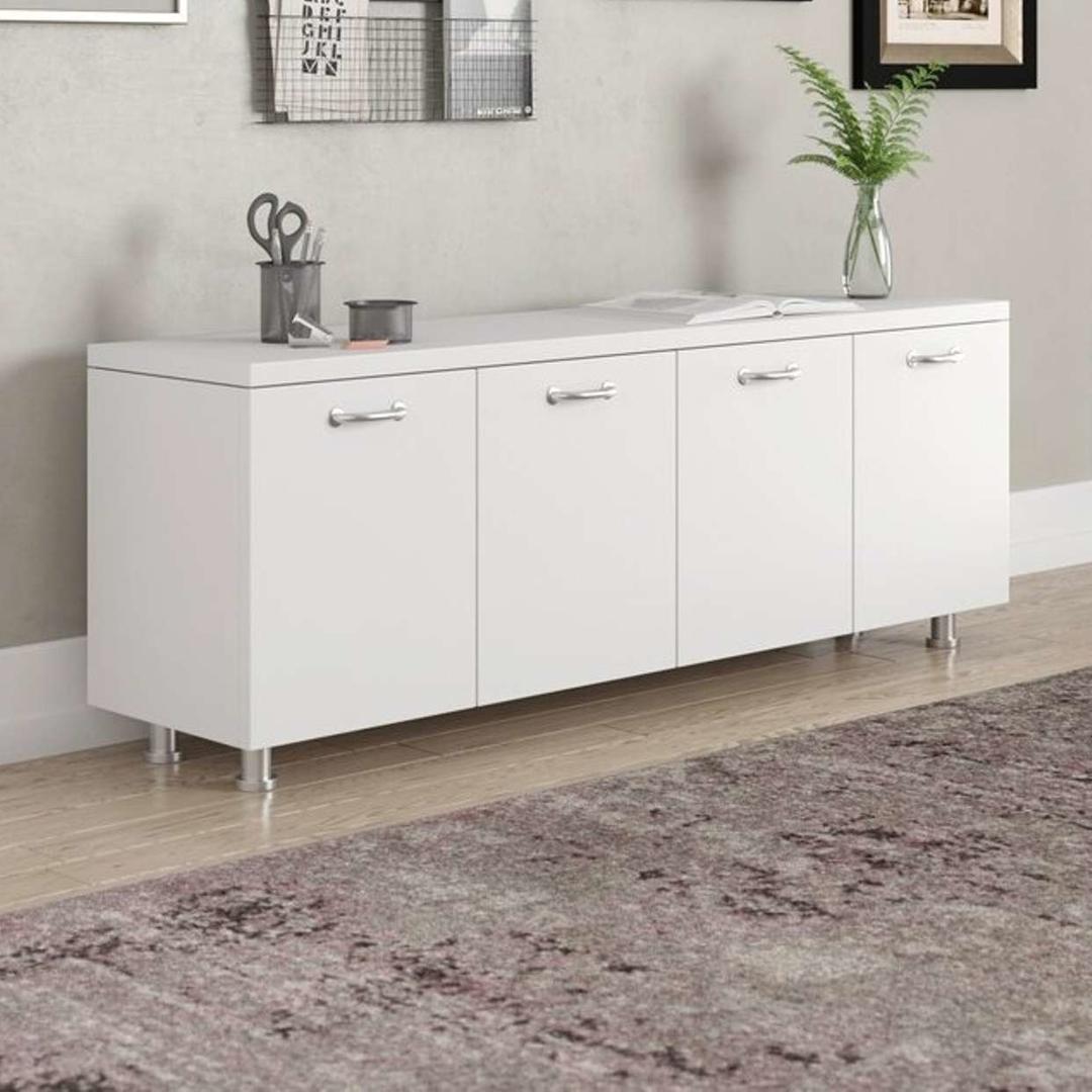 Steelcase Currency White 4 Door Credenza Loveseat (Los Angeles