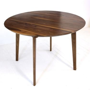 Mid Century Modern, Round Dining Table, Cafe Table, Solid Walnut Dining Table 45" 