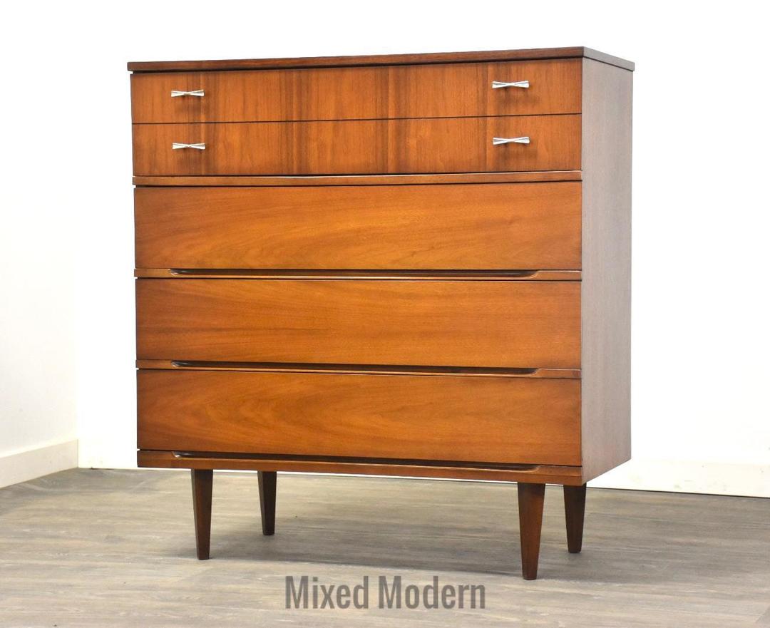 Harmony House Walnut Tall Dresser Mixed Modern Nashua, NH