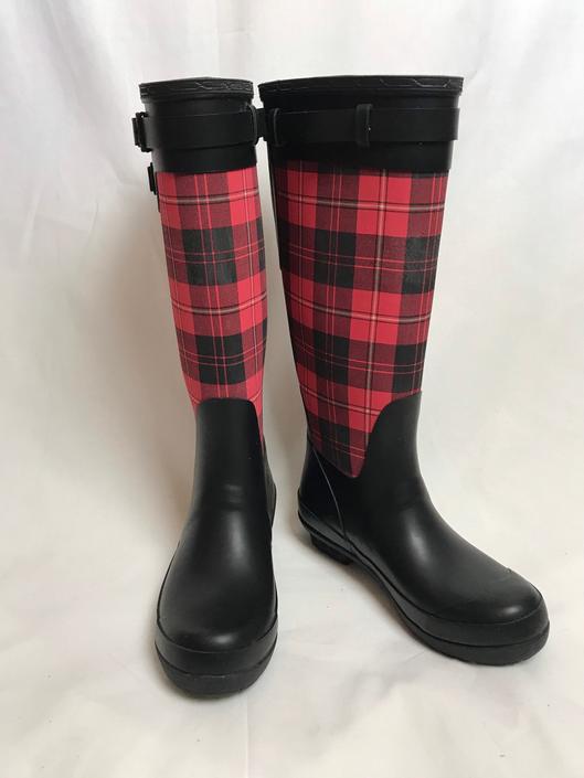 Checkered hot sale rain boots