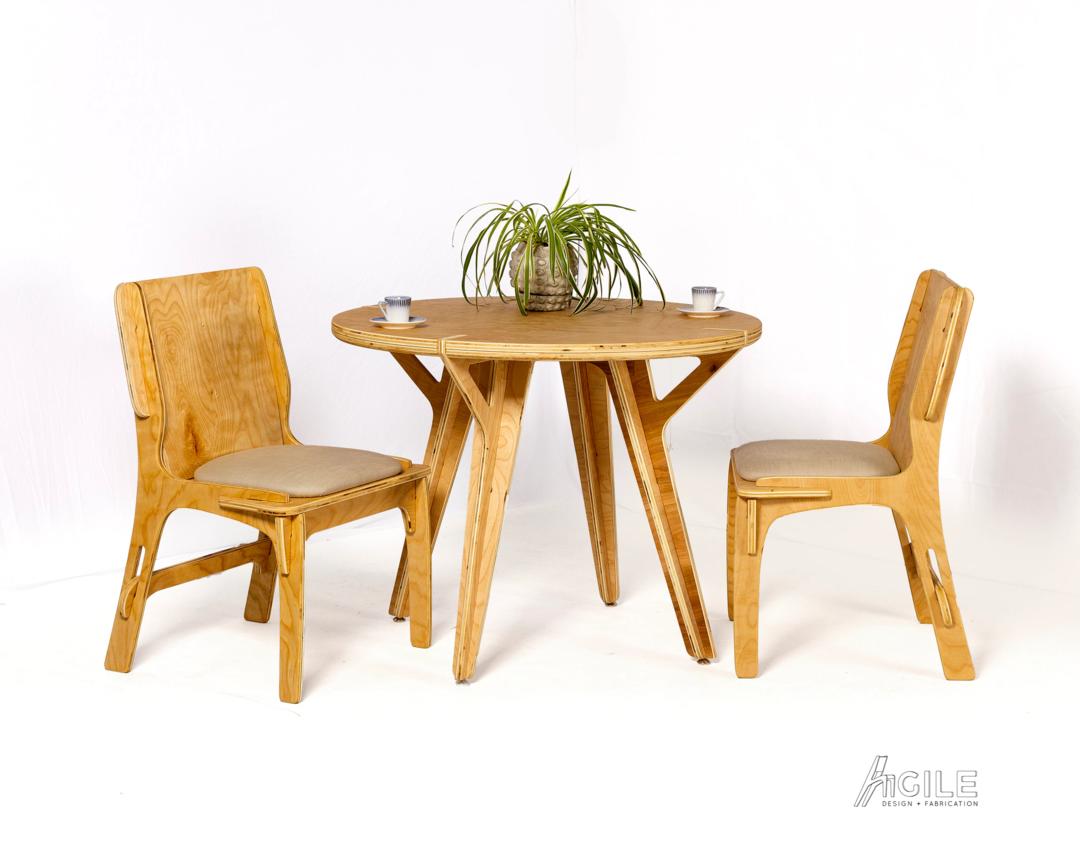 LILY Dining Set // Table and Chairs // Wood Kitchen Table set Agile