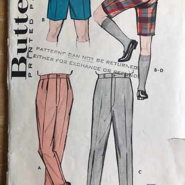 Vintage Butterick 8813 Mens Pants and Bermuda Shorts Pattern | 50s Menswear Sewing Pattern by blindcatvintage