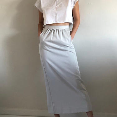 70s white shop long skirt