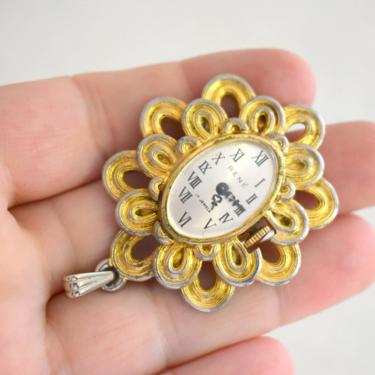 1960s Rene Loopy Gold Watch Pendant 