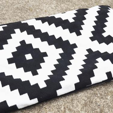 Vintage Black and White Geometric Accent Pillow Cover by Ikea, 15&amp;quot; x 26&amp;quot; 