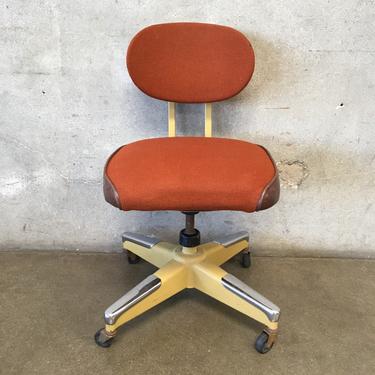 Orange Tanker Desk Chair Vintage
