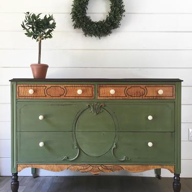 antique green dresser Antique Bellwood Dresser – The Weathered Shed main image 0