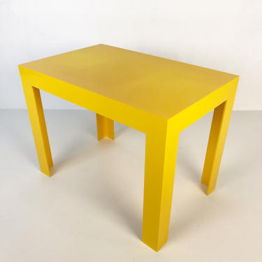 Retro Yellow ABS Plastic Parsons End Table , Circa 1970s - *Please see notes on shipping before you purchase. 