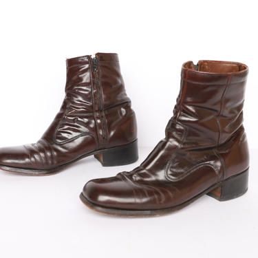 Bally Mens VTG Brown Leather Side Zip Ankle Boots Made in Italy 11.5 W 15940 Bally | Shoes | Bally Skyman Lugsole Leather Ankle Boot  main image 2