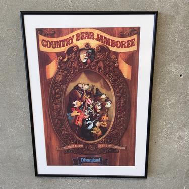 Vintage Disneyland &quot;Country Bear Jamboree&quot; Attraction Framed Poster Print
