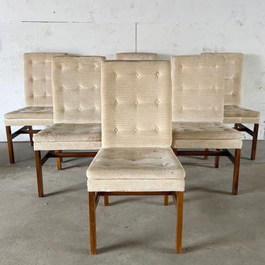 Mid_Century Modern Highback Dining Chairs- Set of Six 
