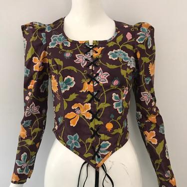 70s ALLEY CAT Betsey Johnson floral chintz 17th century lace | Ritual ...
