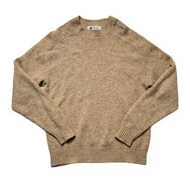 Vintage 1970s "ROYAL KNIT" Shetland Wool Crewneck Sweater ~ men's M ~ Preppy / Ivy League / Trad ~ Raglan Sleeve 