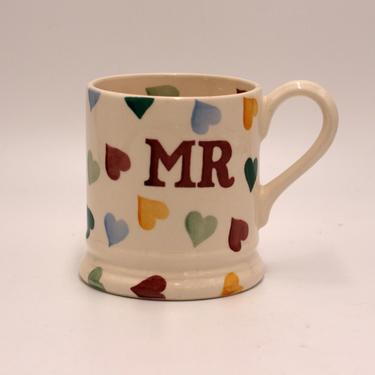 vintage Emma Bridgewater 'Mr' Heart coffee mug/made in England 