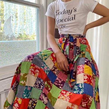 Long alcoholic wrap skirt quilt