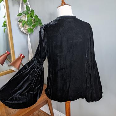 Vintage 1920's/30's Black Velvet Jacket L. Bamberger & Co. 