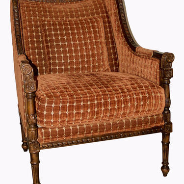 1970s Vintage European Revival Slope Lounge Chair 