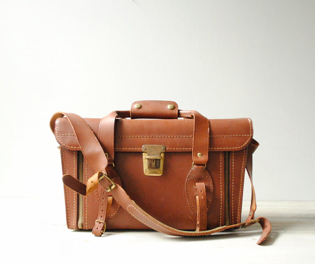 Vintage Camera Bag, Leather Camera Bag, Vintage Leather Camera Bag