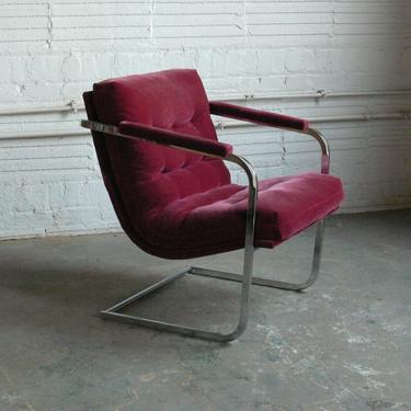 Mid Century Modern Milo Baughman Inspired Lounge Chair 