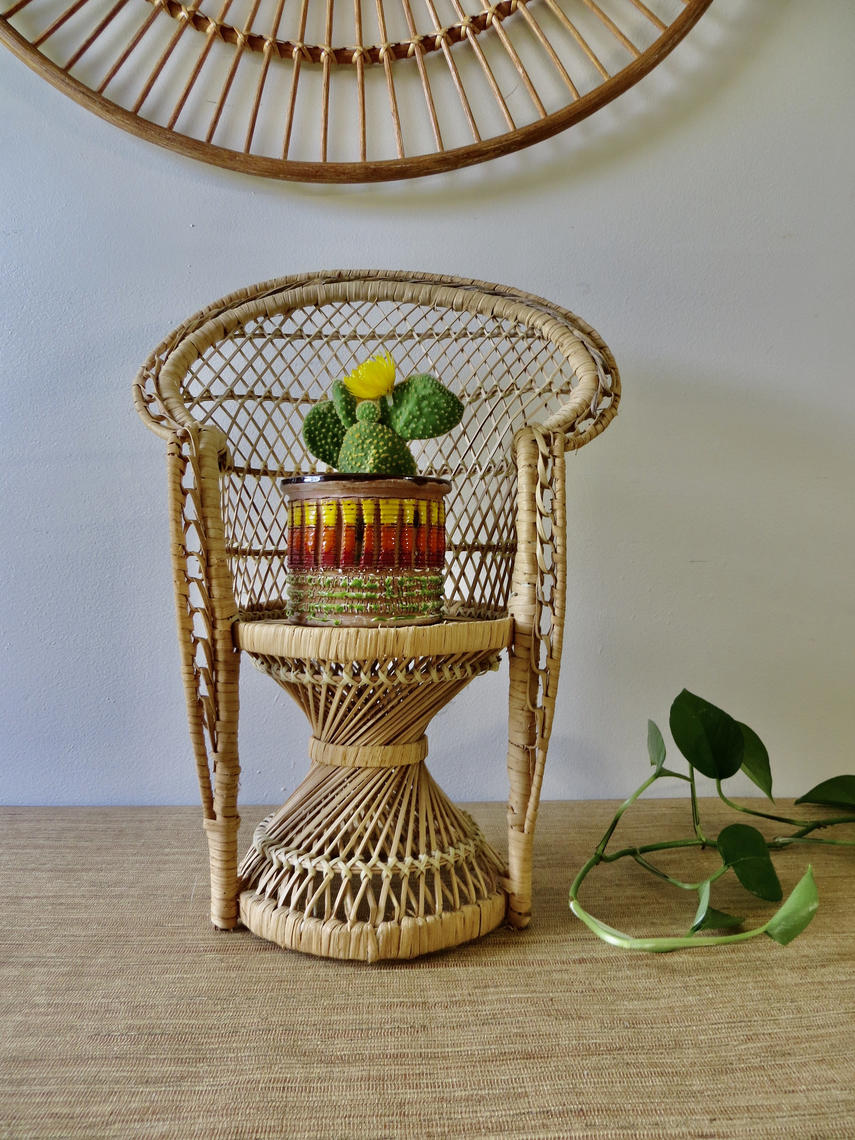 Mini peacock chair online plant stand