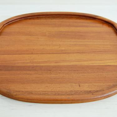 Danish Modern Digsmed Large Solid Teak Serving Tray with Handles Made in Denmark 