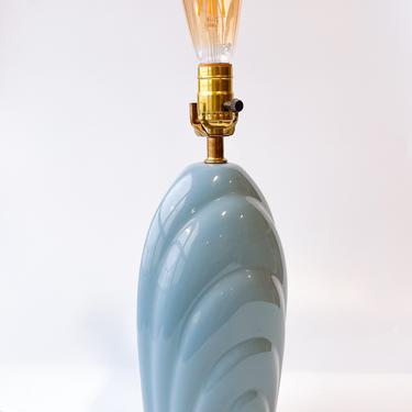 Powder Blue Art Deco Revival Lamp