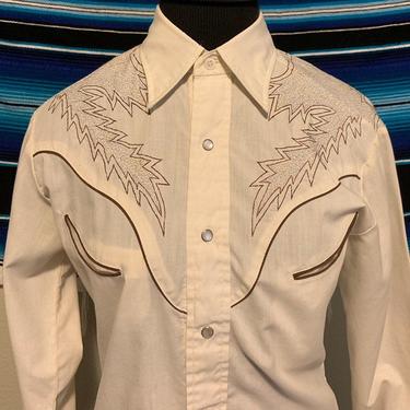 Vintage Western Shirt Button Up Pearl Snaps Panhandle Slim