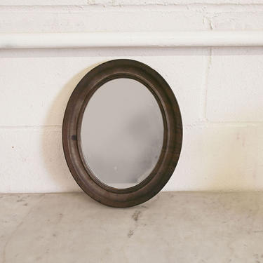 vintage french petit oval mirror