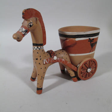 Raymor MCM Studio Pottery Donkey Cart Planter Pot