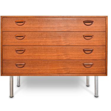 Danish Modern Mid Century Kai Kristiansen Gentleman's Chest on Chrome Legs 