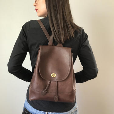 Vintage COACH espresso brown leather backpack leather mini backpack Los Gitanos Vintage Washington DC