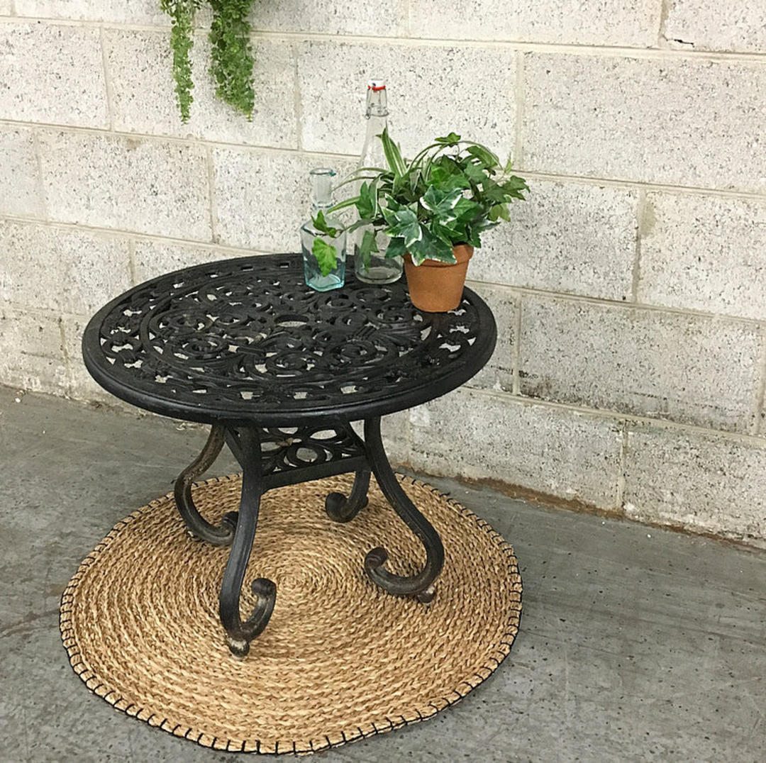 LOCAL PICKUP ONLY Vintage Patio Table Retro 1980s Round Black ...