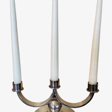 Art Deco Single Candelabra for Three Candles