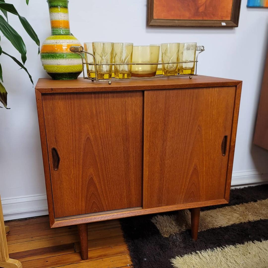 Petite Danish Teak Bar Credenza Vintage MC Frederick, MD