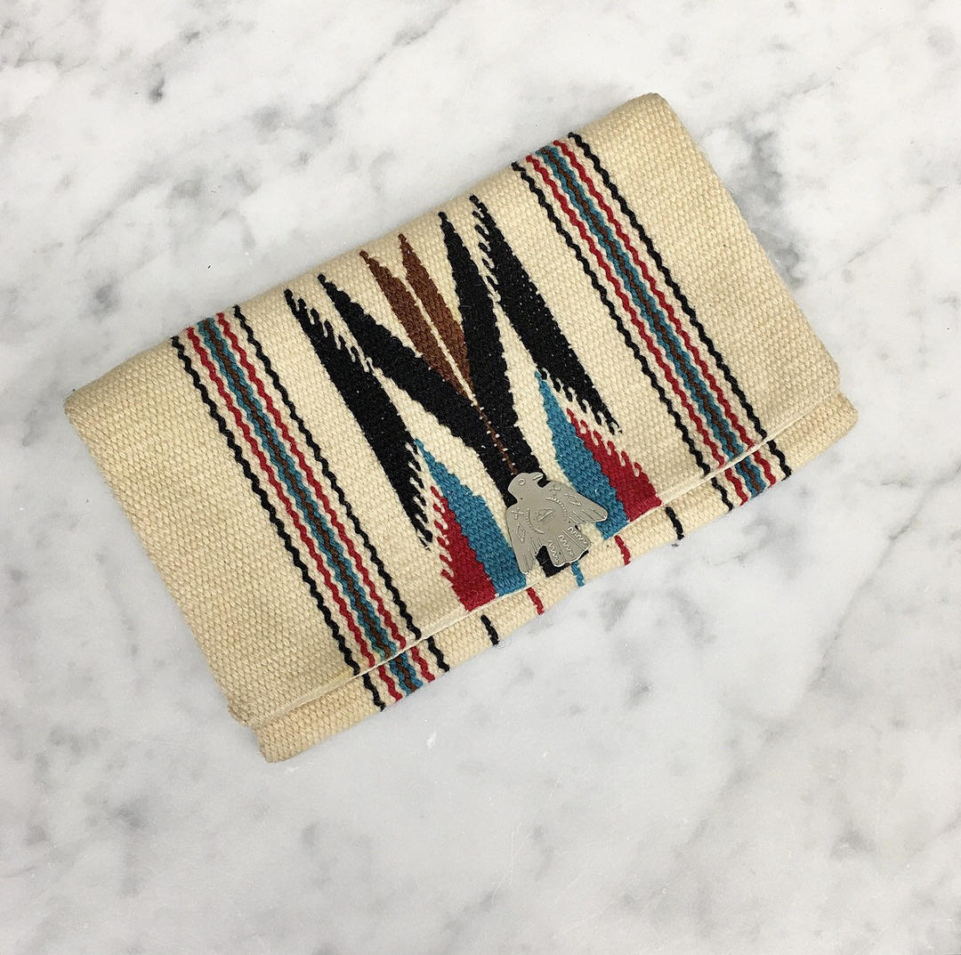 男性に人気！ Purse Clutch Chimayo Vintage Retro Julius + Ganscraft 1940s 小物
