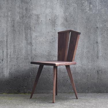 Sculptural Wood Slab Chair 