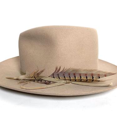 帽子 50s Vintage Stetson 3X BEAVER 7 1/2 60cm 1950s STETSON 3x BEAVER 7 1/8 Cowboy Western Hat 50s Fedora