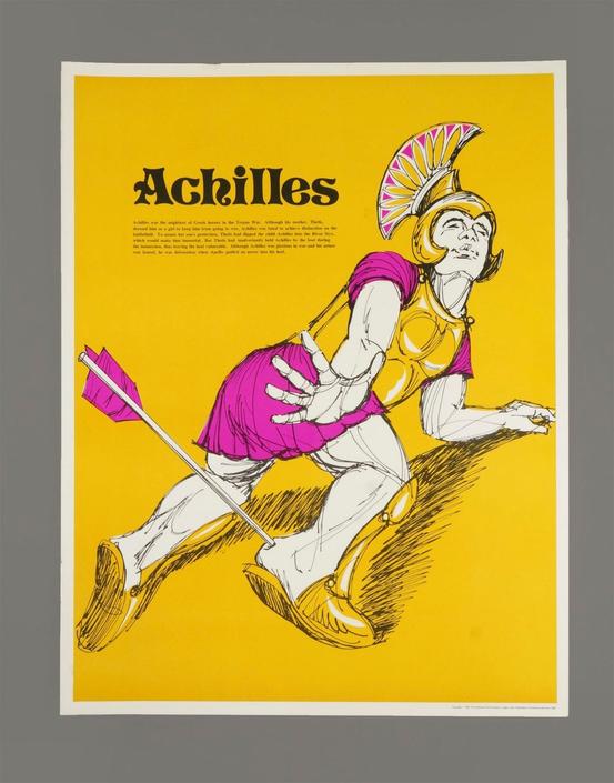 1972 Poster Achilles Trojan War Greek Hero Greek Mythology Laminate The Perfection Form Company By Vintageinquisitor From Vintage Inquisitor Of Chicago Il Attic