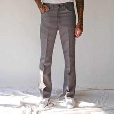 Vintage 70s Wrangler Black Sta Prest Bootcut Pants Made in USA Size 33x30  100% Polyester 1970s Wrangler Designer Flare Leg Pants 